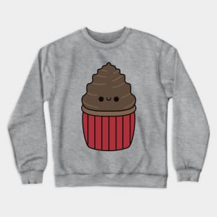 Cute Chocolate Cupcake - Kawaii Cupcake Crewneck Sweatshirt